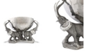 Vagabond House 3 Pewter Elephant Trio Stainless Punch, Ice Bowl